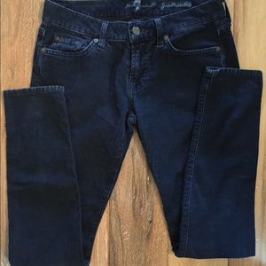 7 For All Mankind Navy Gwenevere Corduroy Pants